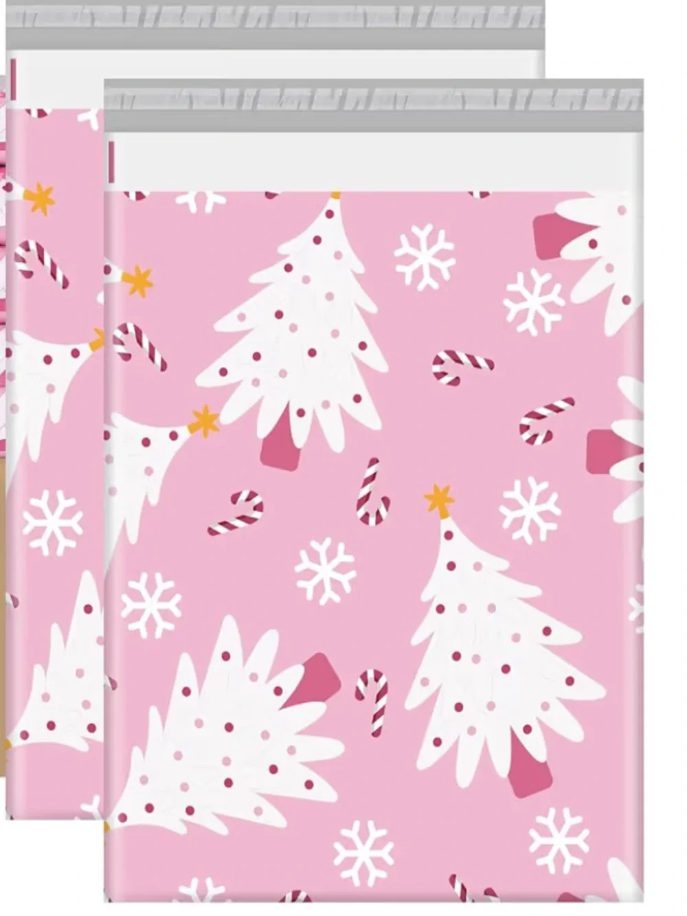NEW! 20 Pink Holiday Trees Poly Mailers 10 x 13 inch